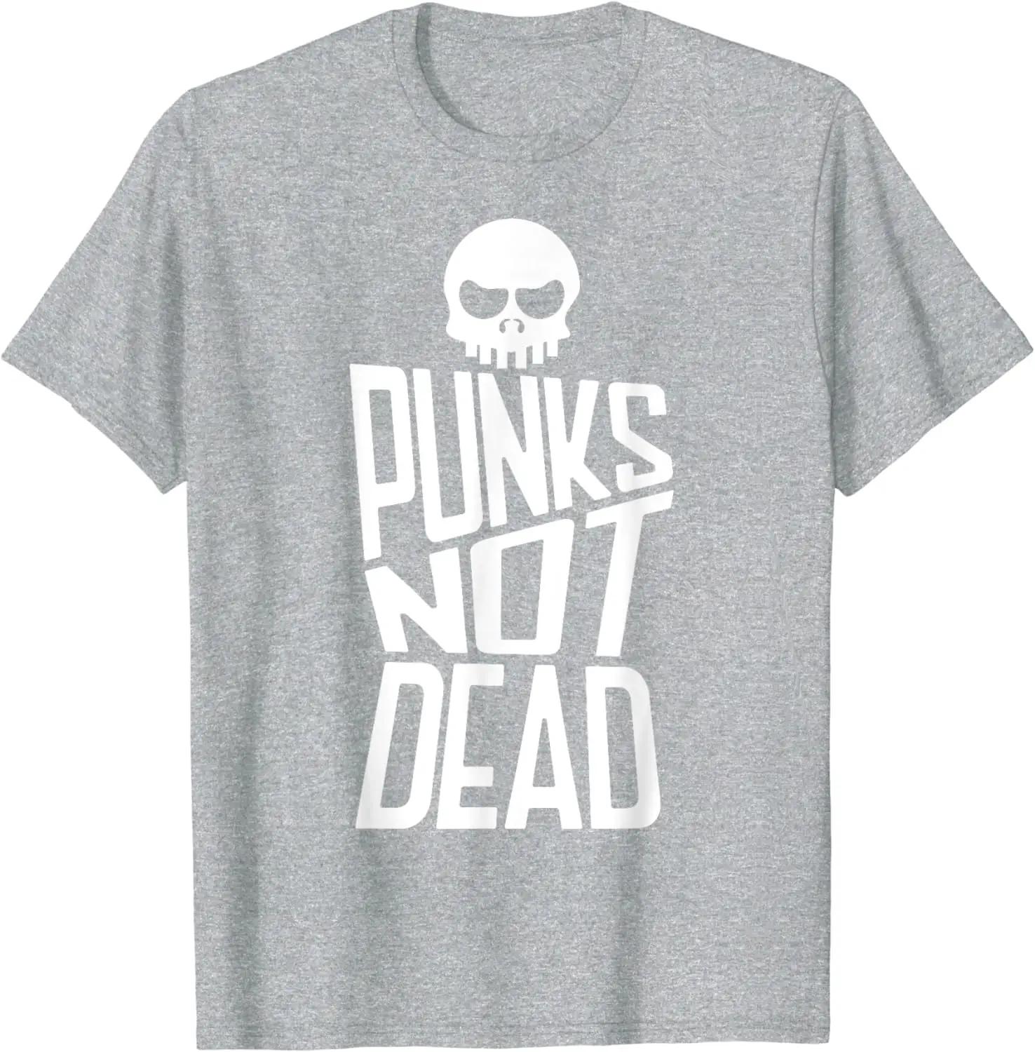 

Футболка с изображением скелета, музыки, черепа, эстетики субкультуры «Панки не мертвы» XXXXXL серый