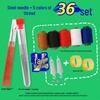 Super Value 36-Piece Household Hand Sewing Needles: Large Eye Steel Needles for Quilting & Mending