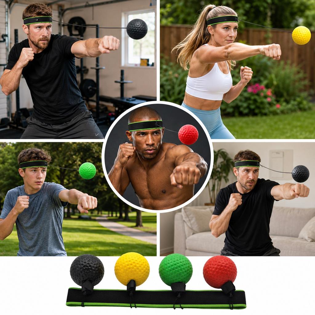 -Mounted Boxing Ball for Reaction Training, Home