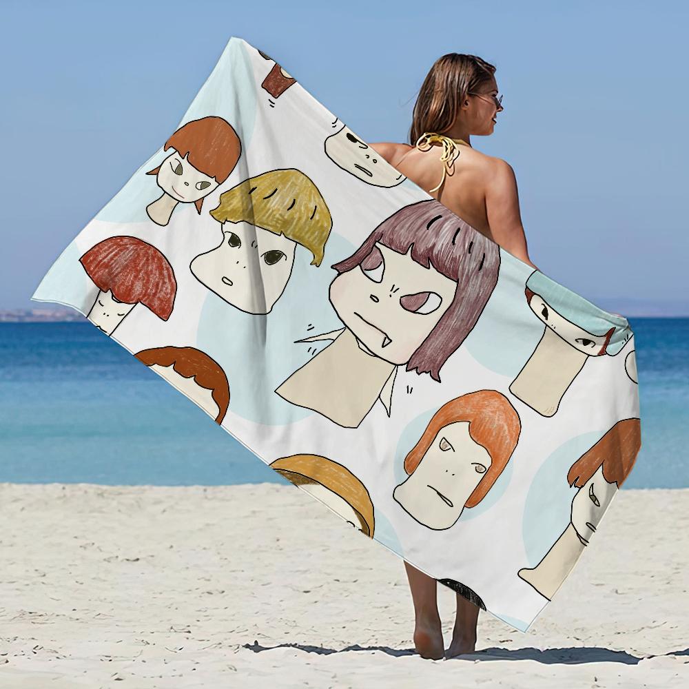 Yoshitomo Nara Art Towel Beach Towel Oversized Quick Dry Towel Absorbent Soft Swim BeachTowels for Men Women