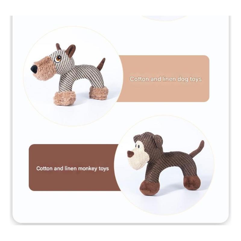 Fun Animal Shape Squeaky Toy For Dog Chewing and Tugging Entertainment Activity Teething Toy for Aggressive Chewers