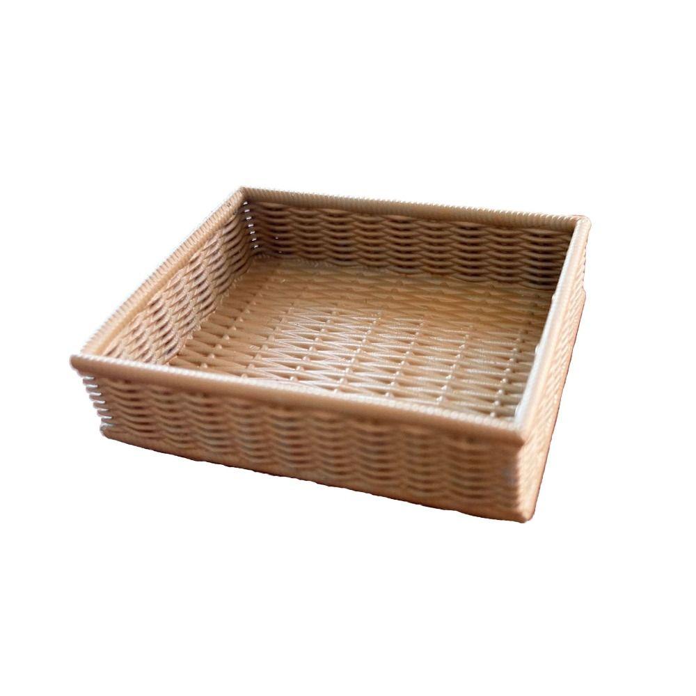 1/6 1/8 Scale Miniature Storage Basket Resin Dolls Basket with Handle Doll House