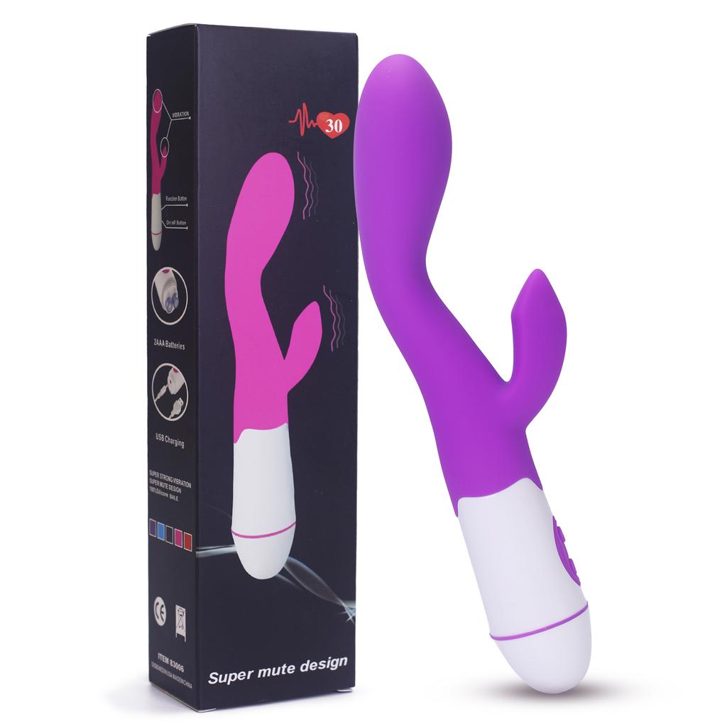 Vibrator iepure cu 30 de viteze, vibrator punct G, vibrator Dildo pentru femei, stimulator vagin-clitoris, masturbare feminină, jucării sexuale pentru adulți