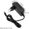 Leyf Alimentation Universelle 12V DC 1A , AC 100-240V 50/60Hz, Adaptateur, Alimentation Enfichable / Longueur de Câble 100cm