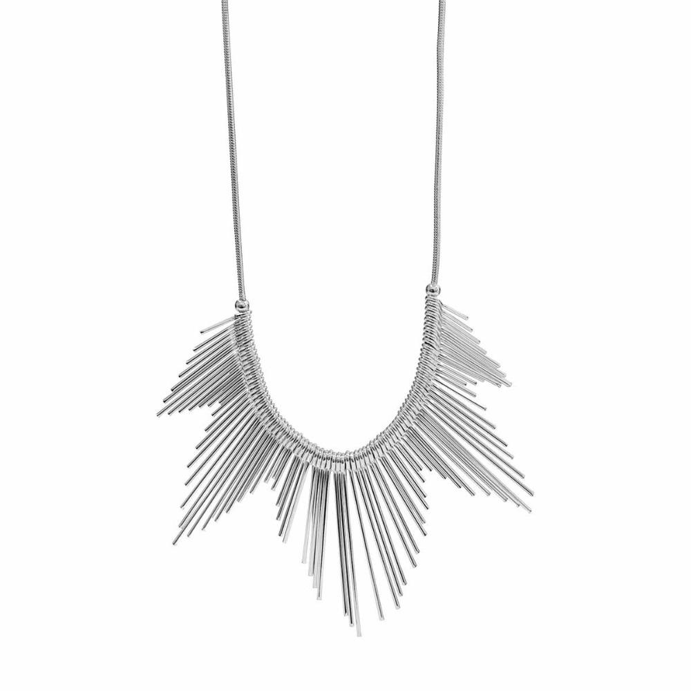 Multi Layer Metal Line Necklace Silver Metal Chain Choker Gold Collarbone Chain  Gold Jewelry серебряный