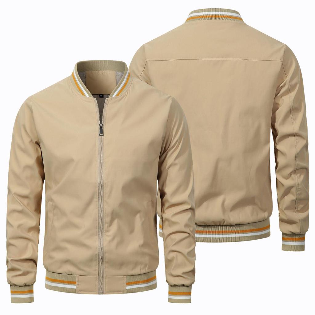 Men's Spring 2025 Lightweight Motorcycle Baseball Jacket with Car Logo