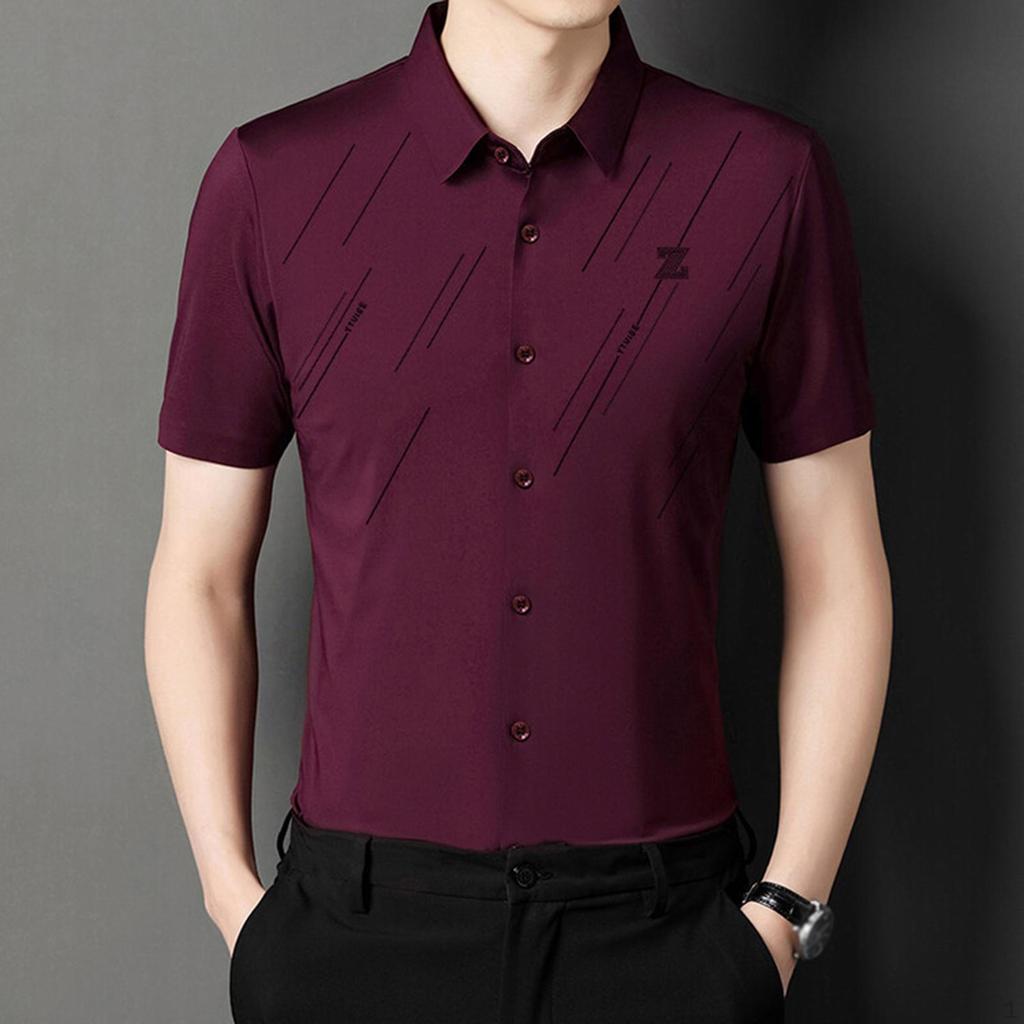 Golf Shirt Mens Lapel Top Outdoor Sports Quick Drying Breathable Business Fashion