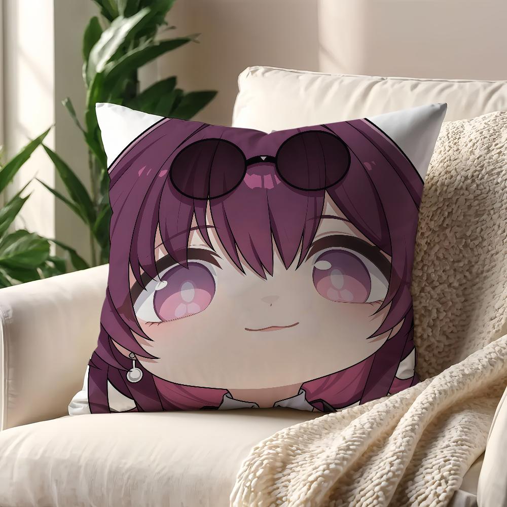Honkai Star Rail Face Cute Q-version Cushion Cover Pillow Cover Decoration Room Home Sofa Living Office Car Nordic Simplicity