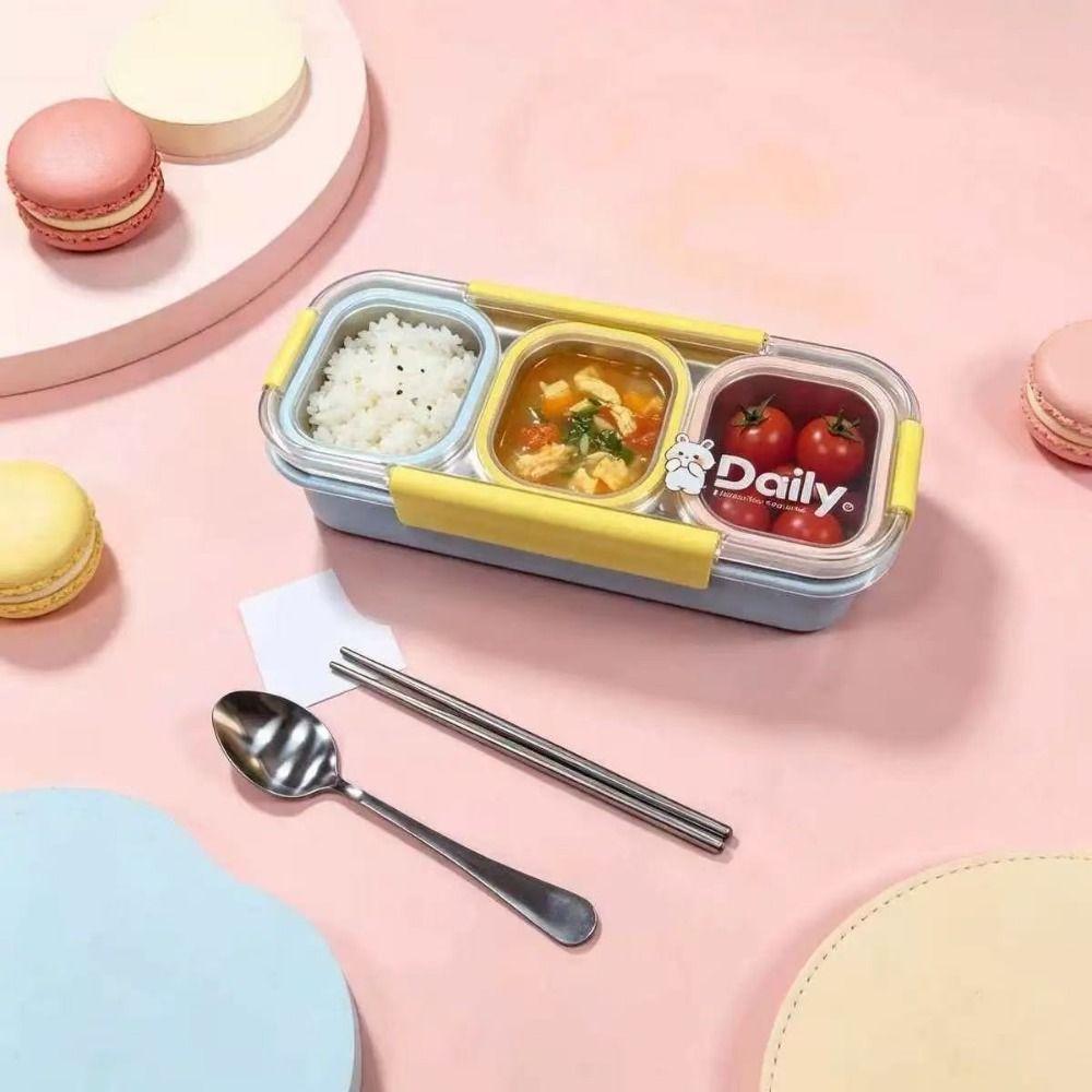 BPA Free Divides Food Container Microwaveable Thermal Insulation Lunch Box  Camping