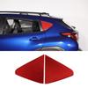 Red Carbon Fiber Rear Window Triangle Glass Trim Sticker For Subaru Crosstrek 24