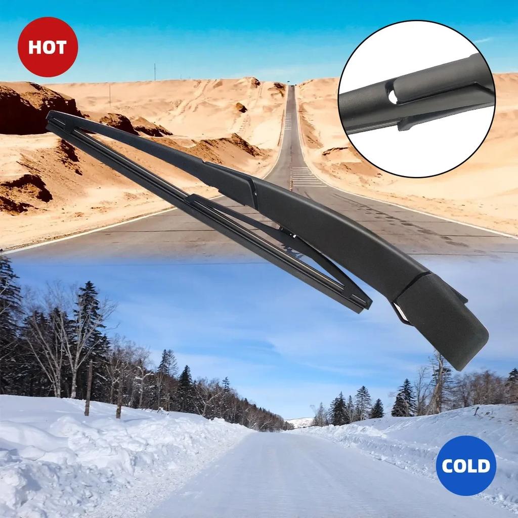 2PCS Car Rear Wiper Blade and Arm Fit for Renault Koleos MK2 Hatchback 2016-2020 Window Windshield Wiper Blade Arm Set