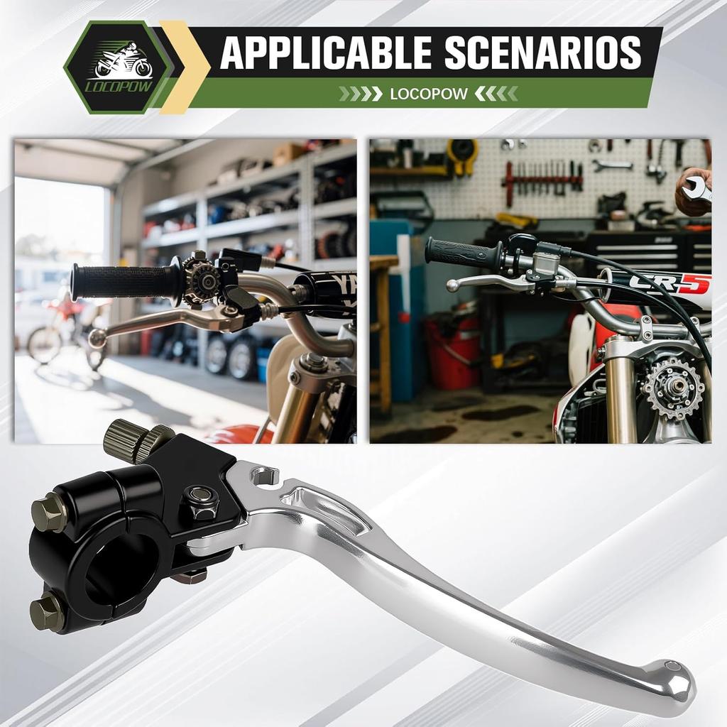 LOCOPOW 7/8" 22mm Left Clutch Brake Handle Lever for Coleman CT200U CT100U for Honda CRF 50 100 150 CRF450R XR100 200 XR250 Suzuki DR200 YZ80 85 125