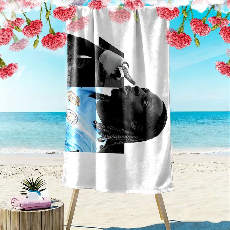 Jeremy Doku Print Beach Towel, Large Soft Quick Dry Towel for Beach Camping Swimming
