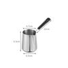 Long Handle Turkish Coffee Pot with Pouring Spout Stainless Steel Milk Butter Warmer Pot Stovetop Chocolate Melting Pan