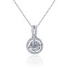 Simple Paved Full Cubic Zirconia Pendant Necklace for Women Pendant Necklace Elegant Daily Collocation Jewelry