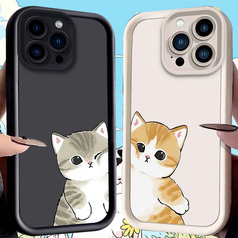 Lovely Healing Mofusand Snuggle Case for iPhone 17 Air 16 E 15 14 Plus 13 12 Mini 11 Pro Max Shockproof Silicone Dustproof Cover