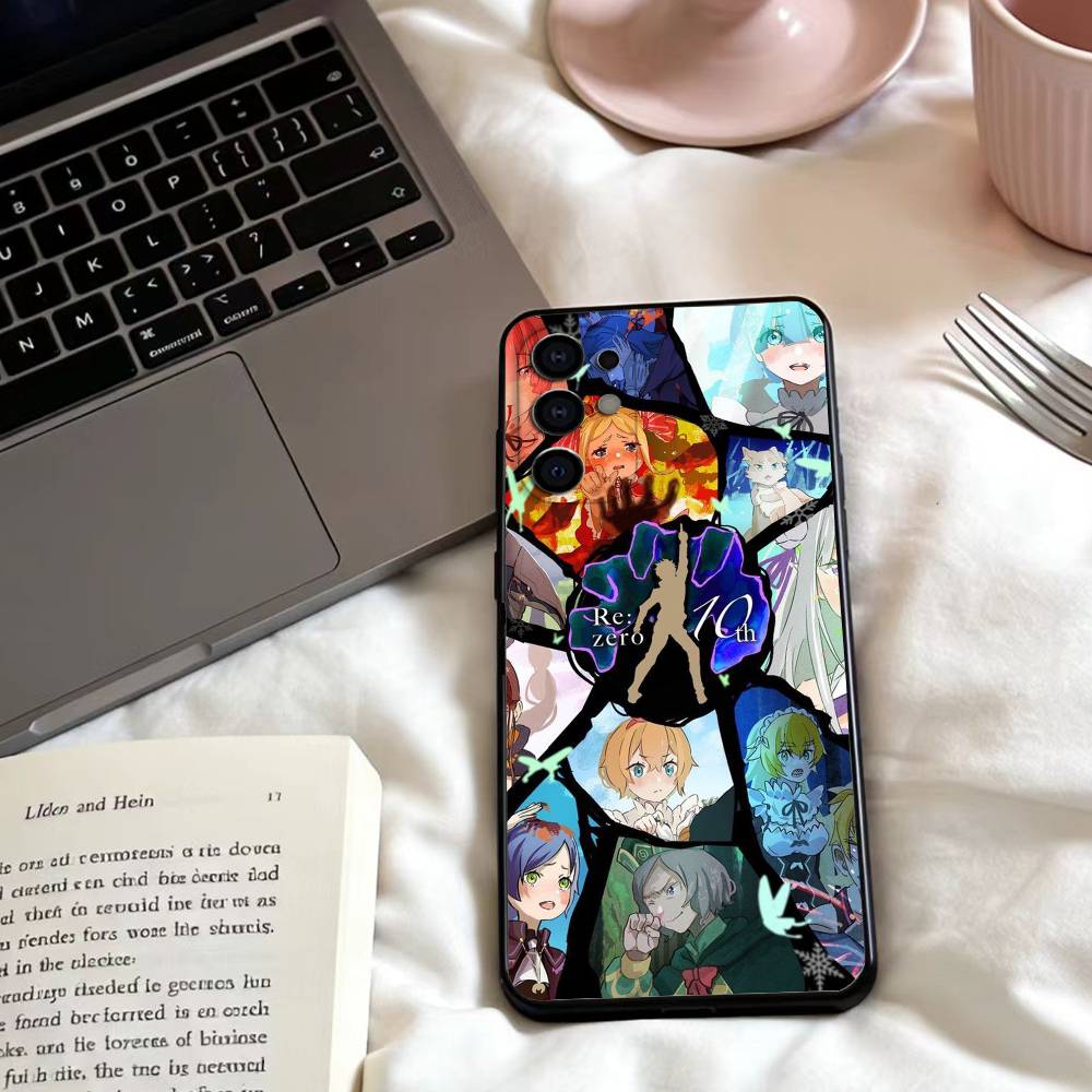 R-Re ZERO Starting Life in Another World Phone Case For Samsung S25,24,23,22,30,21,10,9,Ultra,Plus,Lite,FE,4,5 G Soft Black Case