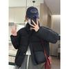 Mode Schwarz Daunen Baumwolle Einfarbig Jacke Damen Kurz Koreanische Version Warme Baumwolljacke Brot Wintermantel Oberbekleidung Parkas