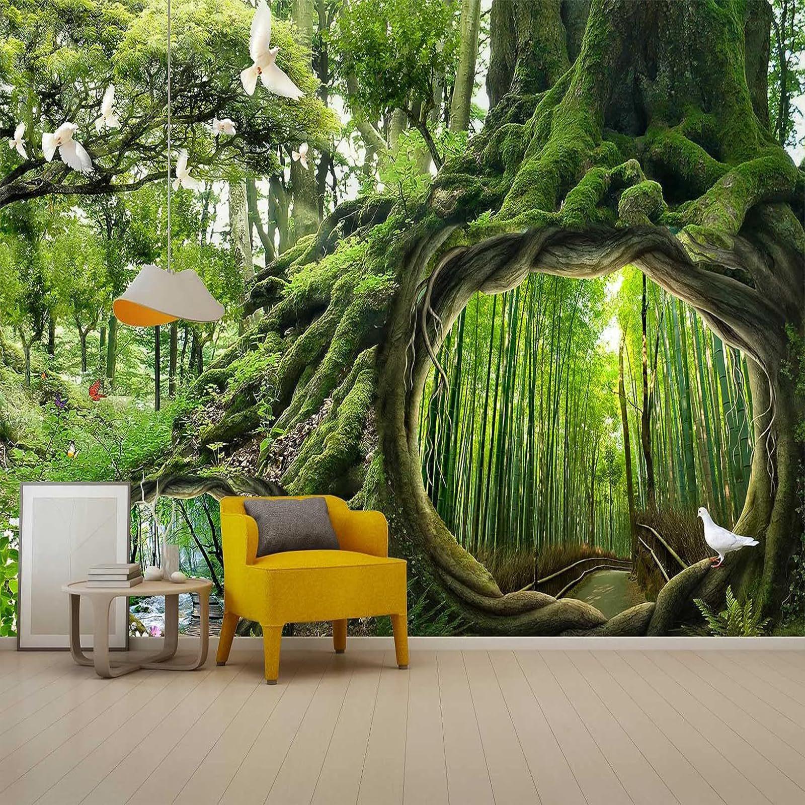 

Forest natural landscape pattern Home decoration wall hanging fabric decorative family rooms bedrooms background friends gift 74x94cm(29x37in)