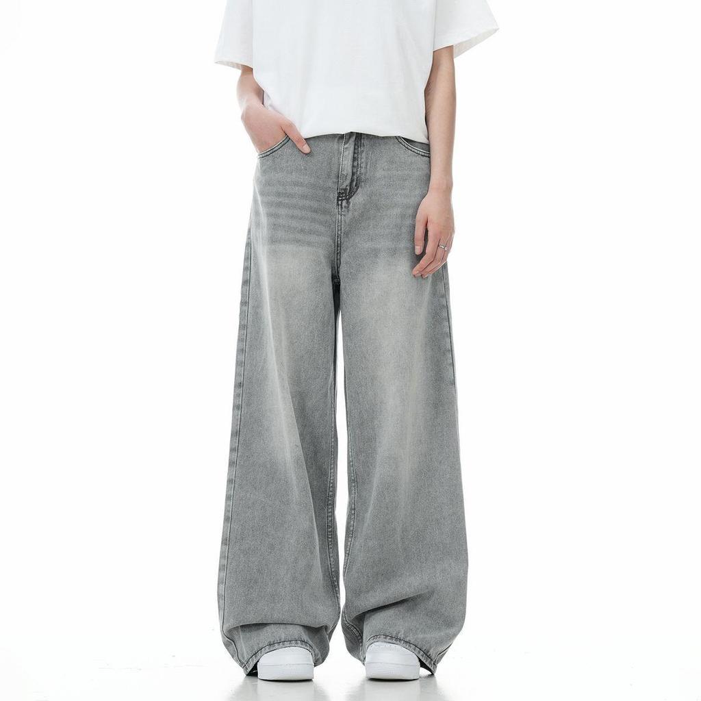 Men's Retro Washed Wide-Leg Distressed Jeans - Hot Selling in Southeast Asia