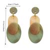 Acrylic Geometric Pendant Earring Hypoallergenic Exaggerated Round Oval Earrings Lightweight Exquisite Earrings for Women