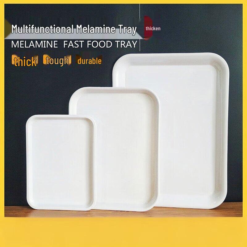 Pinmoya White Melamine Serving Tray