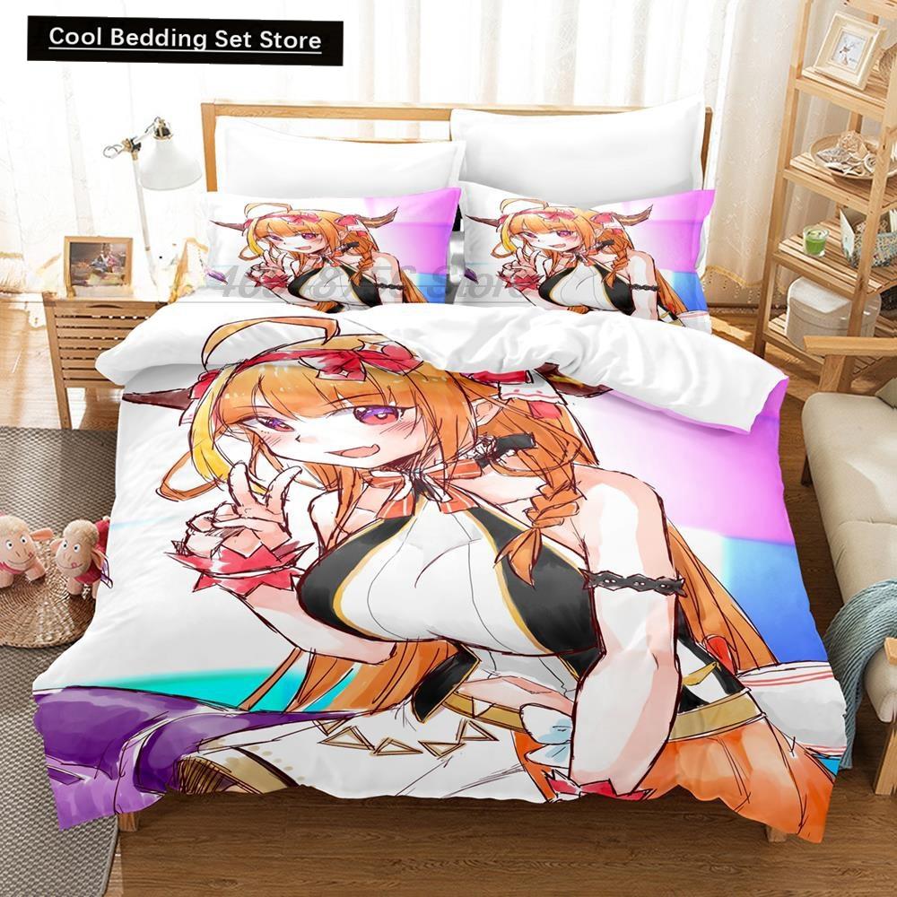 3D Printing Anime Kawaii Girls Kiryuu Coco Bedding Set Single Twin Full Queen King Size Bed Set Teenager Bedroom Duvetcover Sets