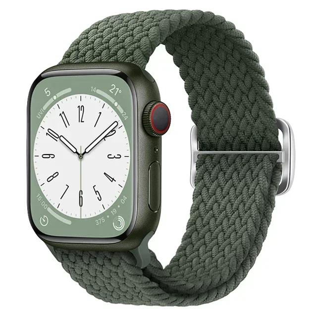 Nylon Strap for Apple Watch Ultra 2 Band 49mm 40mm 44mm 41mm 38 45mm Elastic Braided Loop Bracelet IWatch Series 9 8 7 6 SE 5 4