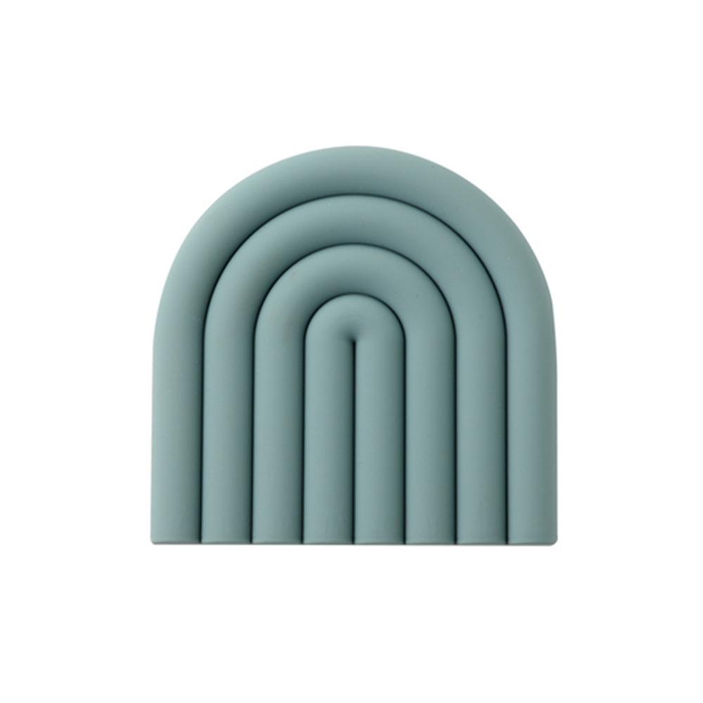 

Нескользящий коврик для столовой посуды в форме радуги, силиконовый теплоизоляционный коврик, подставка для размещения столовой посуды, штабелируемые подставки под кофейные чашки 15x15 cm