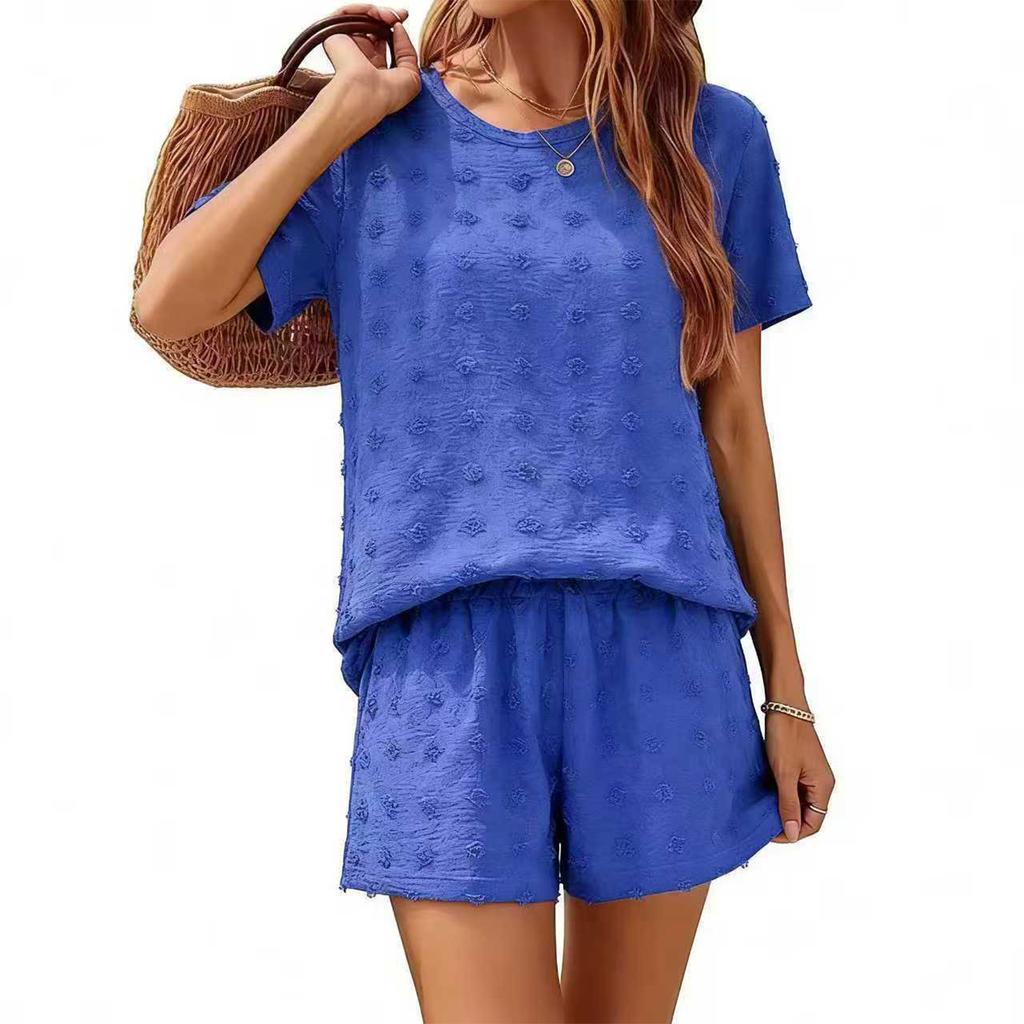 Women's Loose-Fit & Stylish Spring/Summer Casual Set: Loose Short-Sleeve T-Shirt & Bottoms