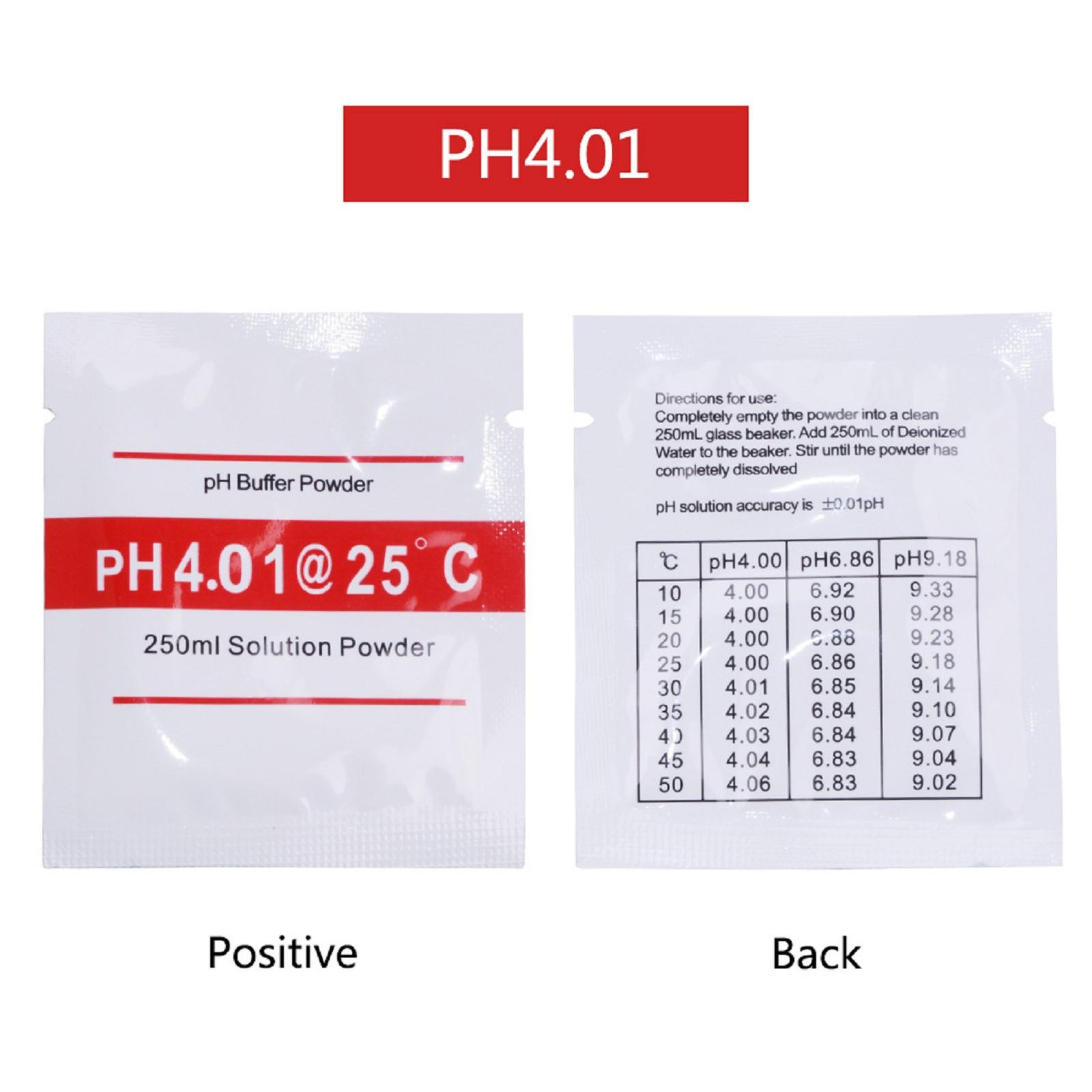 

PH Buffer Powder pH 4 01 at 25 C for 250ml Solution Preparation Accurate pH Calibration Standard Powder for Laboratory and Testing Use One Size червоний