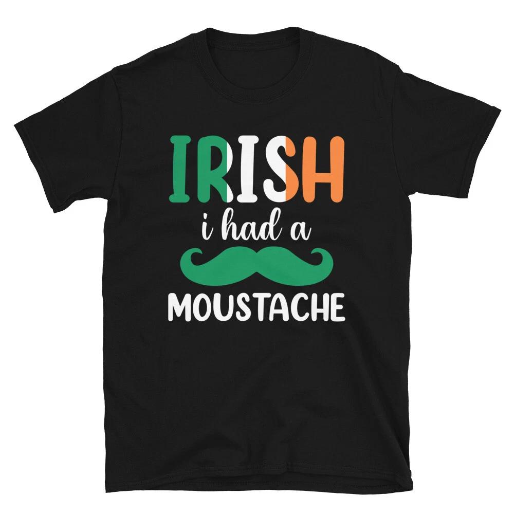 Irish Mustache Funny Irish T-Shirt M