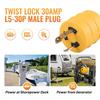 MECMO NEMA L5-30P To TT-30R 30 Amp RV Adapter UL Listed, Portable Compact Adaptor, 3 Prong 30A 125V Twist Locking Generator Plug L5-30 To TT-30 For