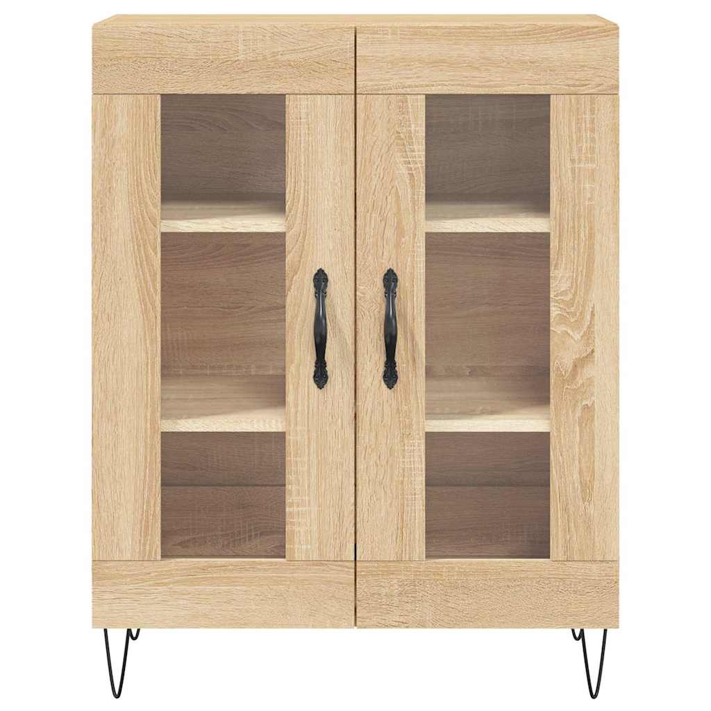 Vidaxl Witrynka, Dąb Sonoma, 69,5X34X180 Cm, Materiał Drewnopochodny