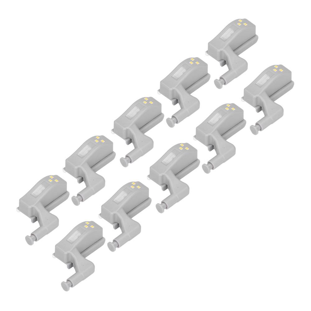 10 Pack 3 LED Beads Cabinet Hinge Light Battery Operated Closet Wardrobe Light  Closet