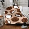 1pc Coconut Pattern Lightweight Flannel Blanket, Comfortable and Warm Blanket, for Office and Camping Sofa Bed, Livingroom011