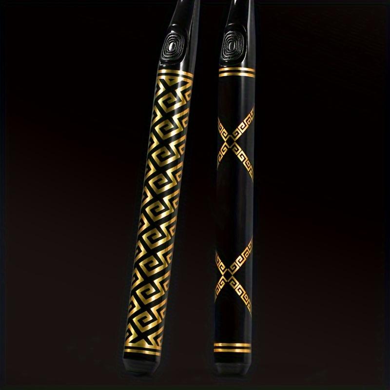 6 Pack Premium Black and Golden Patterned Handle Toothbrushes - Full Head Soft Nylon Bristles for Gentle Cleaning, Unscented Manual Toothbrush Set