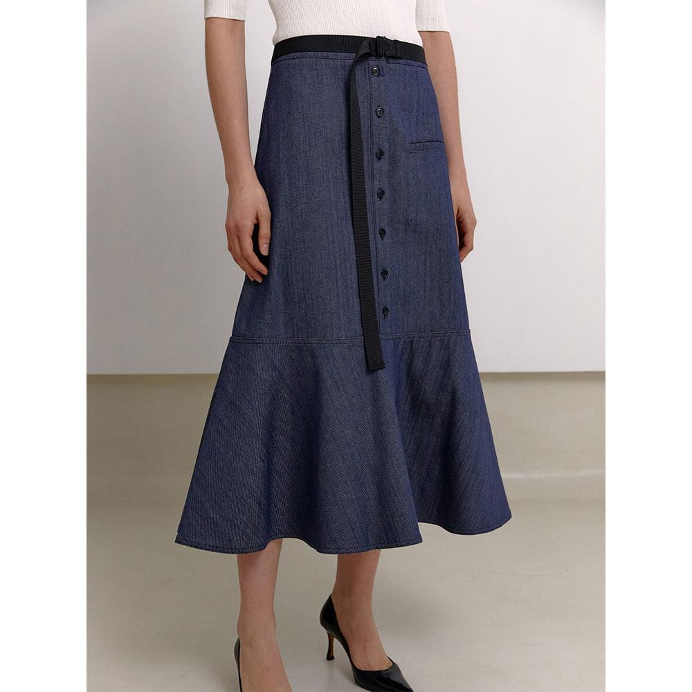 PUBLICKA X Jolande Skirt Navy Denim
