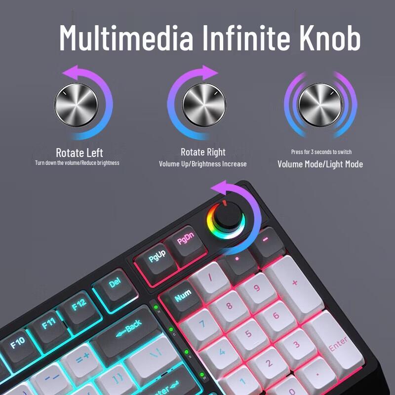 Inspur K98 Wired 98-Key RGB Mechanical Gaming Keyboard