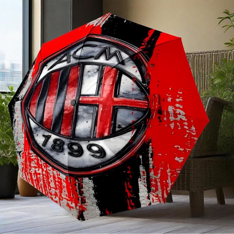 Ac Football Club Umbrella Folding umbrella, automatic umbrella 8-Frame for Travel, camping Use Gift for Halloween Christmas