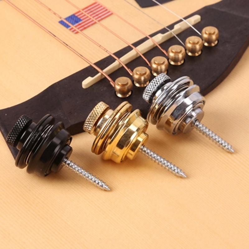 Metal Guitar Strap Lock End Pin Replacement Guitar Straplock Button Tail Pins Strap Retainer Systems Guitar Accessories