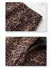2024 Women's Khaki Suede Leopard Print Woolen Midi Skirt - New Autumn/Winter A-line Bodycon Design