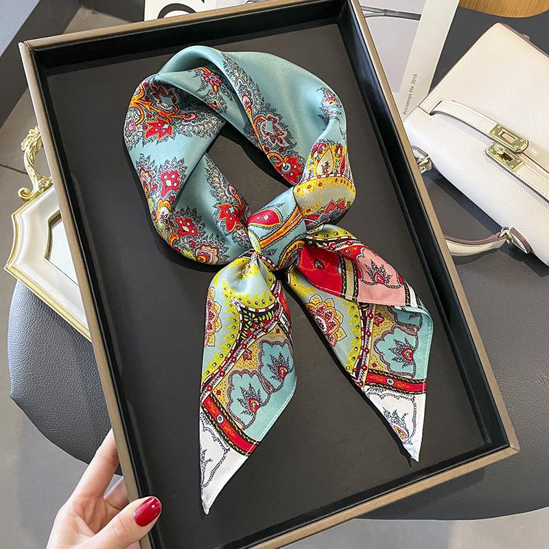 New 100% Natural Silk Square Scarf Women Neck Hairband Foulard High Quality Bandana Scarves Female Neckerchief Shawl Wrap