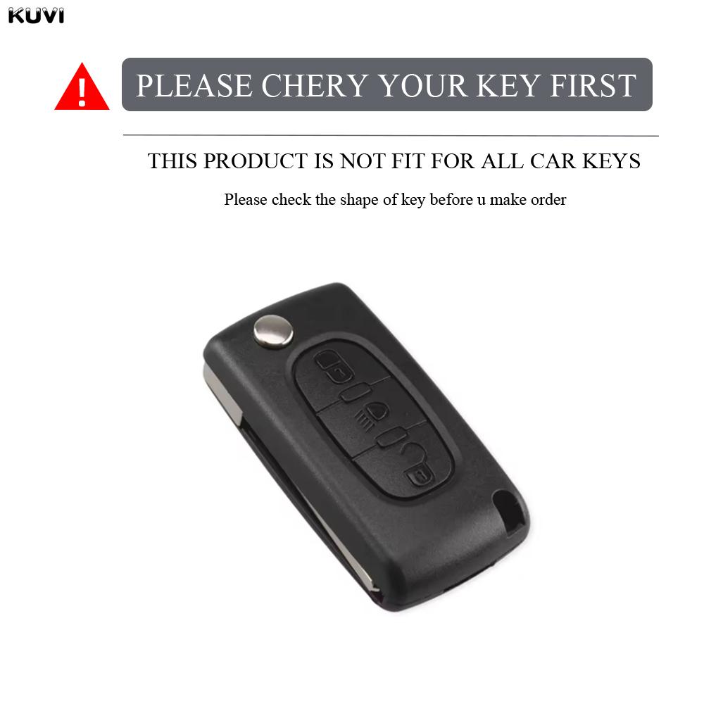 TPU Flip Car Key Case Cover Protector Fob Keychain For Citroen C2 C3 C4 C5 C6 Xsara Berlingo For Peugeot 207 307 308 407 607 807