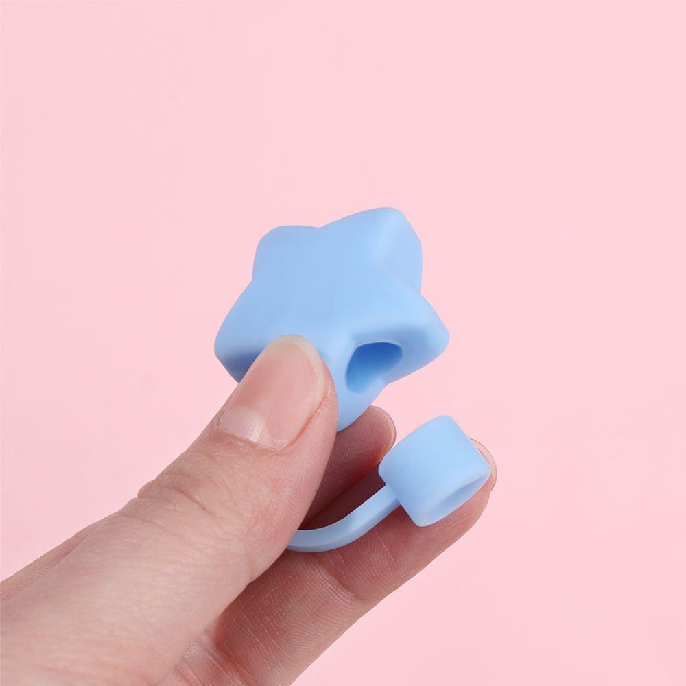 1PC Creative Reusable Silicone Straw Plug Splash Proof Drinking Dust Cap Dust-proof Straw Tips Cover Cup Accessory Kitchen Tool