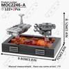 MOOXI Space Wars Movie Throne Military Conference Room Scenario Model Building Block DIY Diorama Bricks For Kids Montessori Toys
