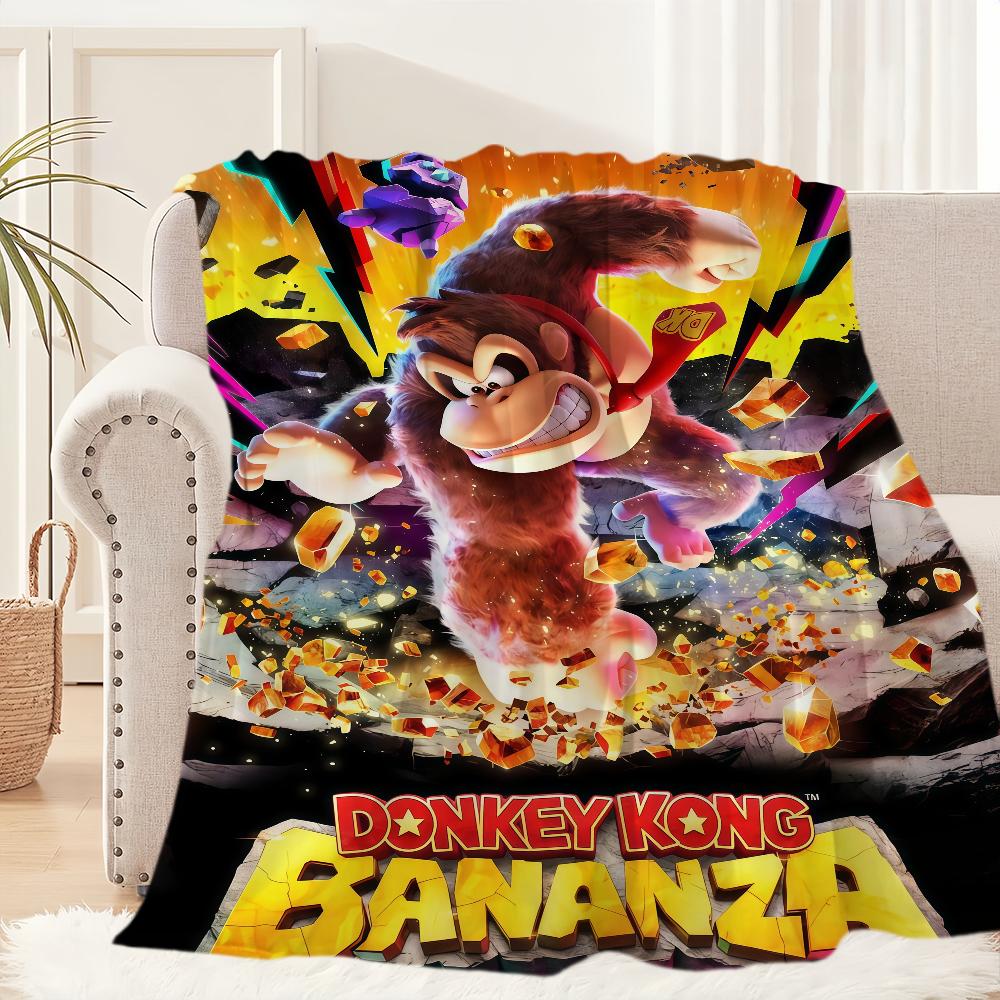 Gioco D-Donkey K-Kong Bananza Coperta Coperta per Divano Divano Viaggio Casa Pic-nic Coperta in Flanella regalo di compleanno Calda Confortevole