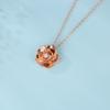 Collana in oro rosa 18k da donna con diamanti, ciondolo a forma di rosa, catena per clavicola Tanabata per San Valentino