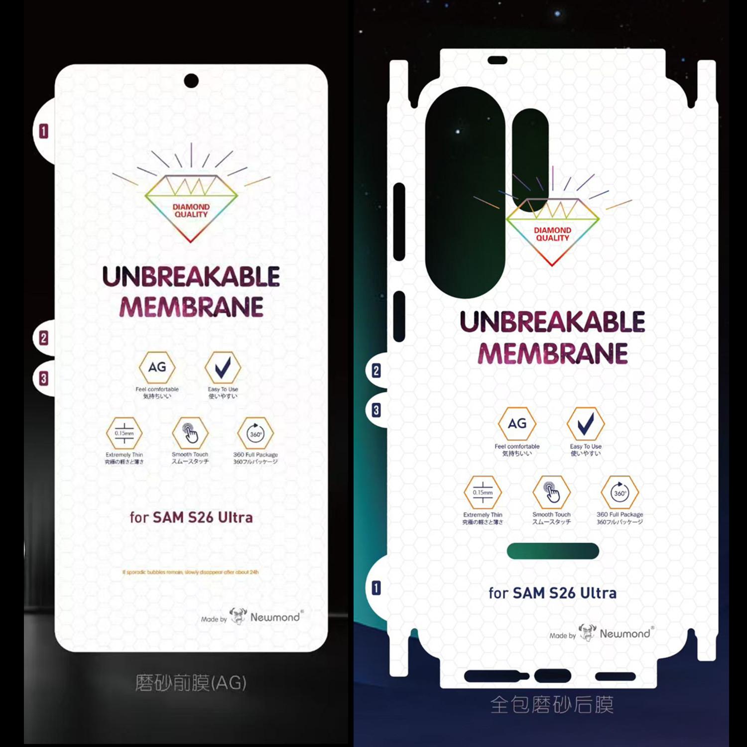 

HD Matte UNBreakable Membrane Soft Hydrogel Film for Samsung Galaxy S26 Ultra S25 S24 Outer Inner Transparent Screen Protector Galaxy S26