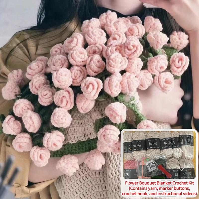 Rose Blanket Material Package Bell Orchid Handmade Birthday Gift For Girl Wedding Blessing Blanket Handmade Material Diy Gifts